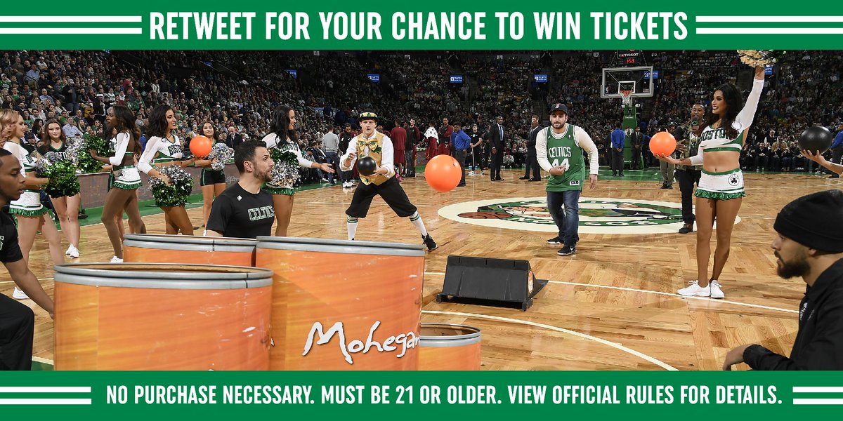 celtics's tweet photo. RT to enter to win 2 tickets and play @MoheganSun Super Skee Ball on the parquet this Sunday night! 🔁

Official rules: https://t.co/8SseAc0aAT https://t.co/r8hQaZegKc