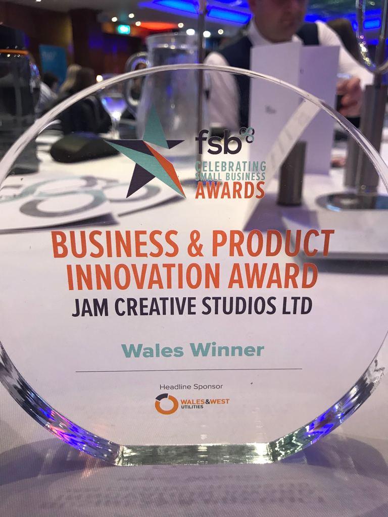 Jam_AR_VR's tweet photo. Delighted to have won the FSB innovation award for the ’#MuseumExplorAR’ #AugmentedReality product we created for National Museum Wales!
#FSBWalesAwards2019  #FSBawards
@AmgueddfaCymru @Museum_Cardiff @FSB_Wales https://t.co/fO7wMRwXkQ