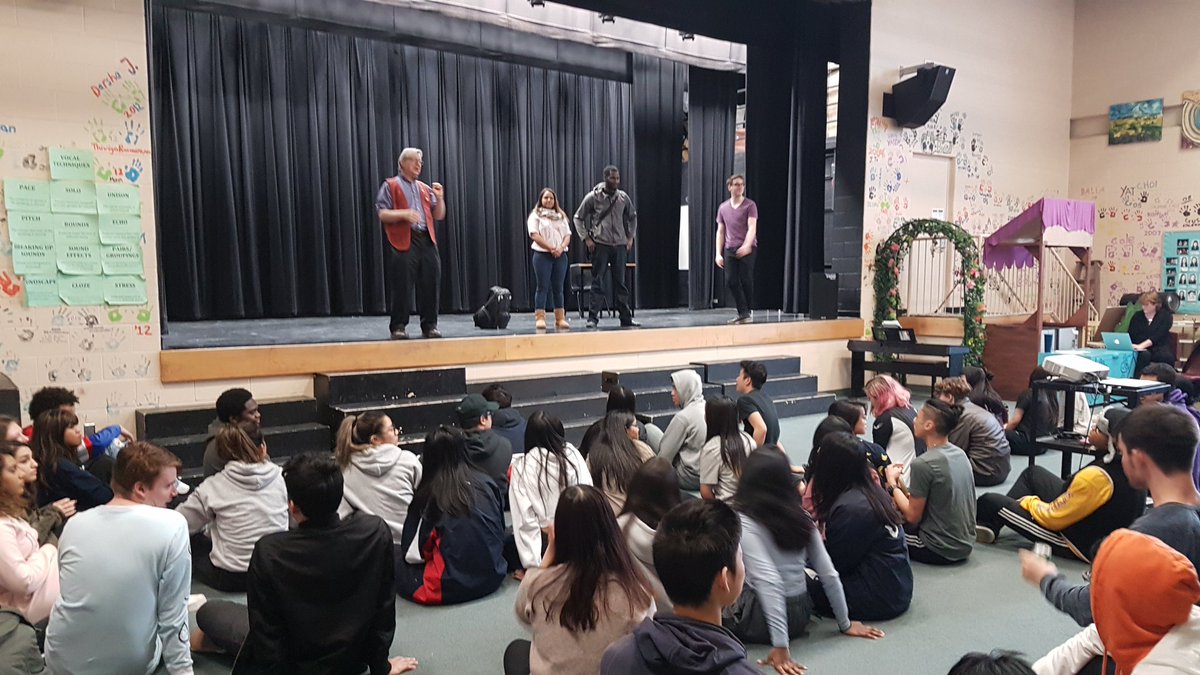nameisSonya's tweet photo. Challenge statement: "How might we improve personal well-being and sense of belonging through the expressive arts, like forum theatre?" with Mixed Company Theatre @shsmpeths #ice #shsm https://t.co/Smo392dfdK