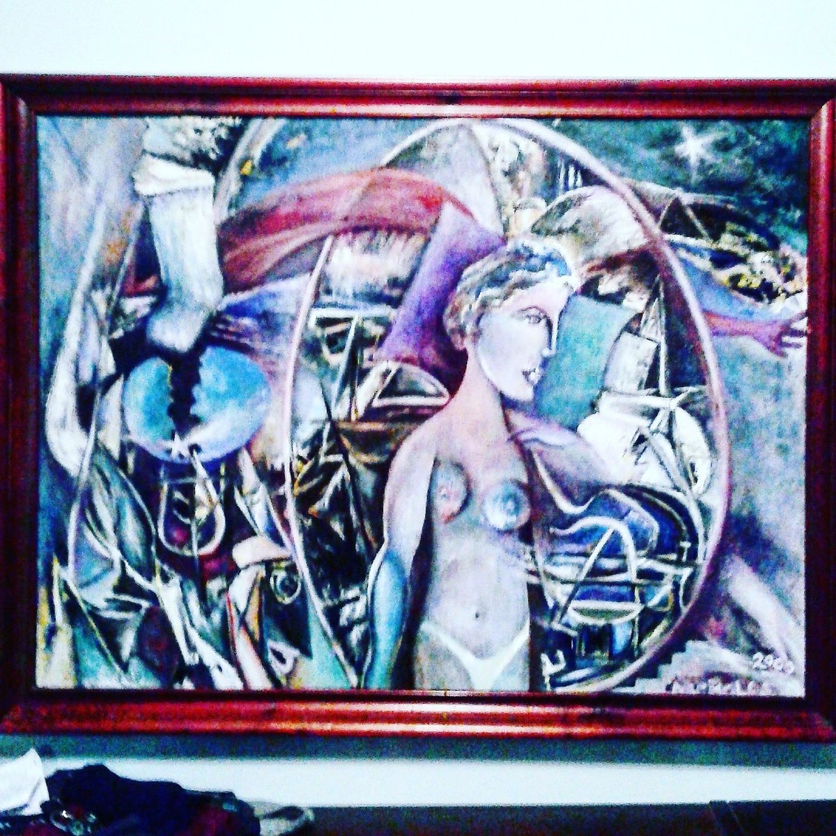 NickolasHadzis's tweet photo. #fineart #oilpainting #painting #drawing #figurativeart #abstractart #cubism #streetart #streetstyle #pop #coolart #computers #technologicalage #technology #contemporaryart #modernart #cubism #african #primitiveart #phallicsymbol #stars #androgynos #eggshape #oval #rainbow #going https://t.co/68toLaKybD