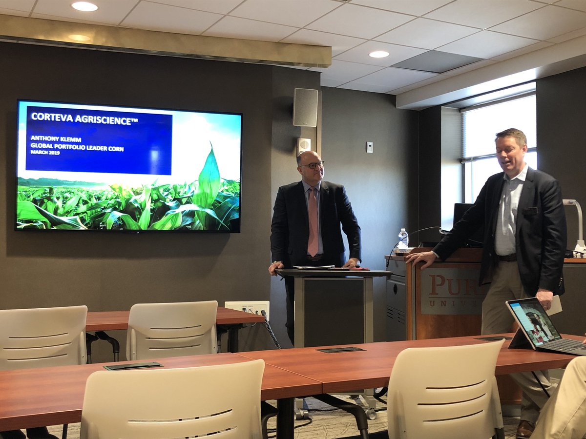 Welcome back to campus, Tony Klemm! Tony is one of our eMBA alumni and shared his morning presenting a seminar on <a href="/corteva/">Corteva Agriscience</a>. He will receive a Distinguished Agriculture Alumni award this afternoon.