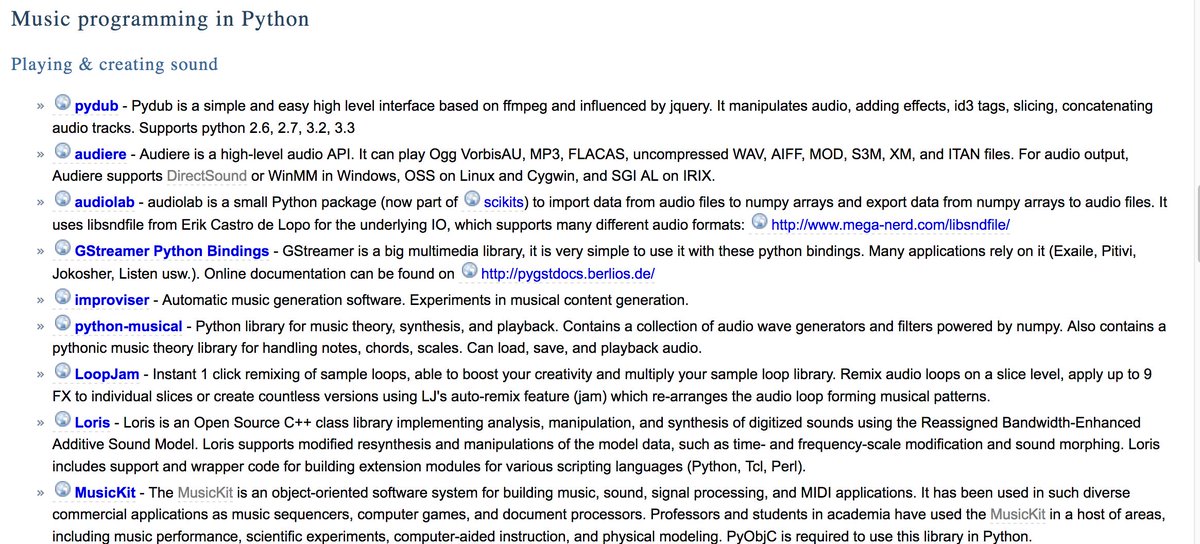 kollerhead's tweet image. #MusicSoftware
#Python
#PythonWiki
via @reaktorplayer:
Music Software Written in Python : bit.ly/29SEJnp
Python Wiki.