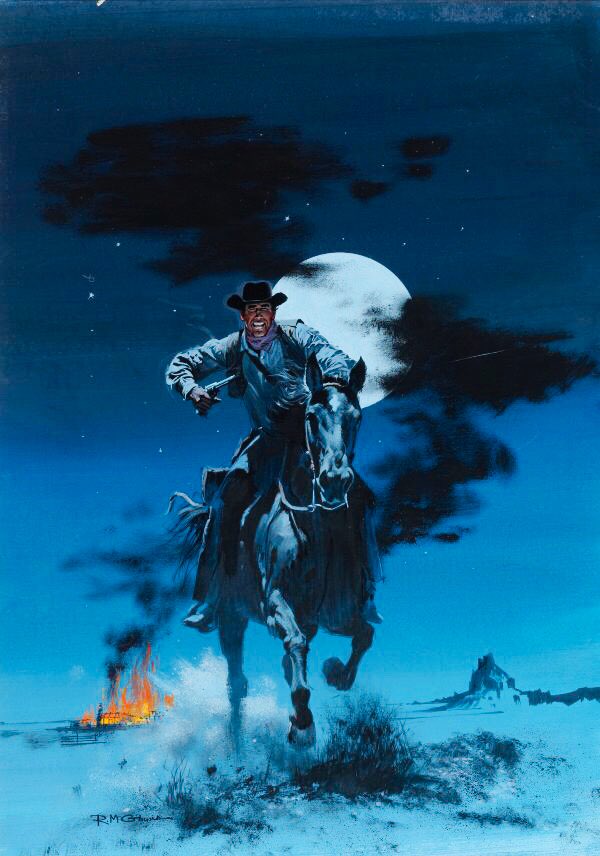 Michael_BloomMR's tweet photo. 🐴🤠🐂🐄🔥🏜
I’M AN OLD COWHAND
Going way out west w/this 1959 #western #paperback cover #illustration (& original #art) by Robert McGinnis!
#rangewar https://t.co/eaBeugToCS