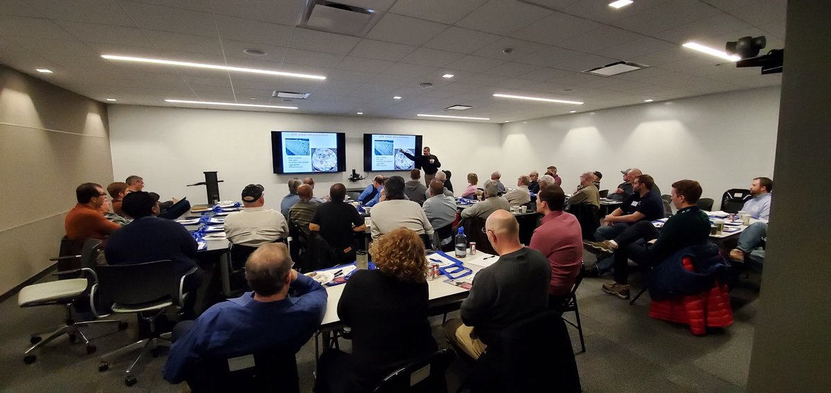 AscetCob's tweet photo. #ASCET Rochester Chapter 19 Annual Spring Training at #Bergmann Cheis Kelson Ph.D Atlantic Testing Lab presentation on Concrete Petrgraphy https://t.co/6TV65MNBf6