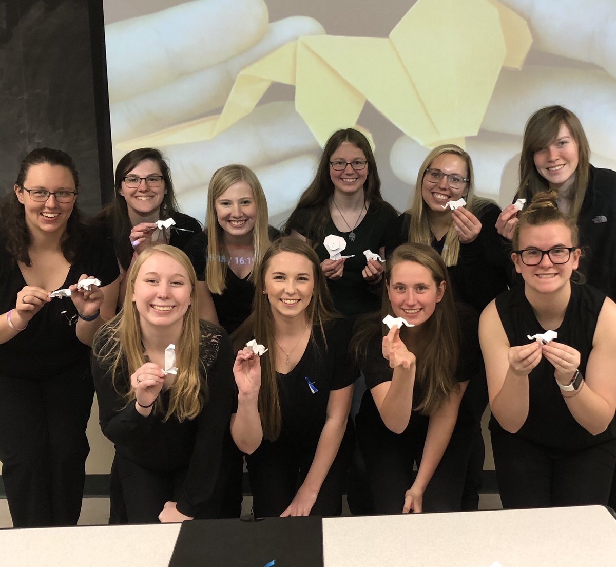Started off my visit to South Dakota with black diamond ceremony and some origami lions with <a href="/ADPiSDMines/">Alpha Delta Pi - SDSMT</a> last night. Can’t wait for meeting more incredible sisters today. #diamonddays