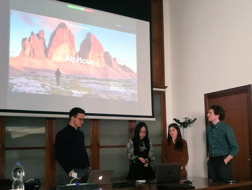MarcoBrambi's tweet photo. The #datashack group presenting their results to @AlpitourWorld at @polimi with @Harvard @Harvard_IACS https://t.co/QfQECYVLQb