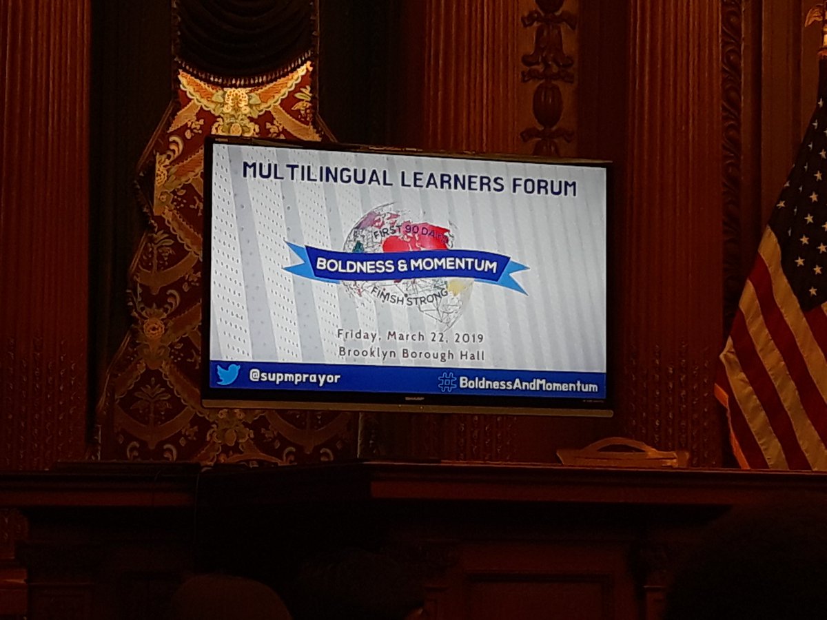 JoAnnBenoit4's tweet photo. Boldness and Momentum III: multilingual learners forum! Let's get it started @ BK Borough Hall !!! https://t.co/CU8JfFijGr