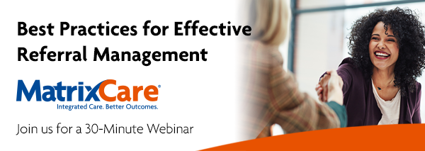 MatrixCare's tweet photo. Join MatrixCare Product Manager, Bradley Lawton, on Wednesday, March 27th at 2 pm EDT for a #webinar on tools that can increase the effectiveness and efficiency of your #homehealth intake management. Sign up now: https://t.co/U3BgmowT6T https://t.co/OwsOUxZ86X