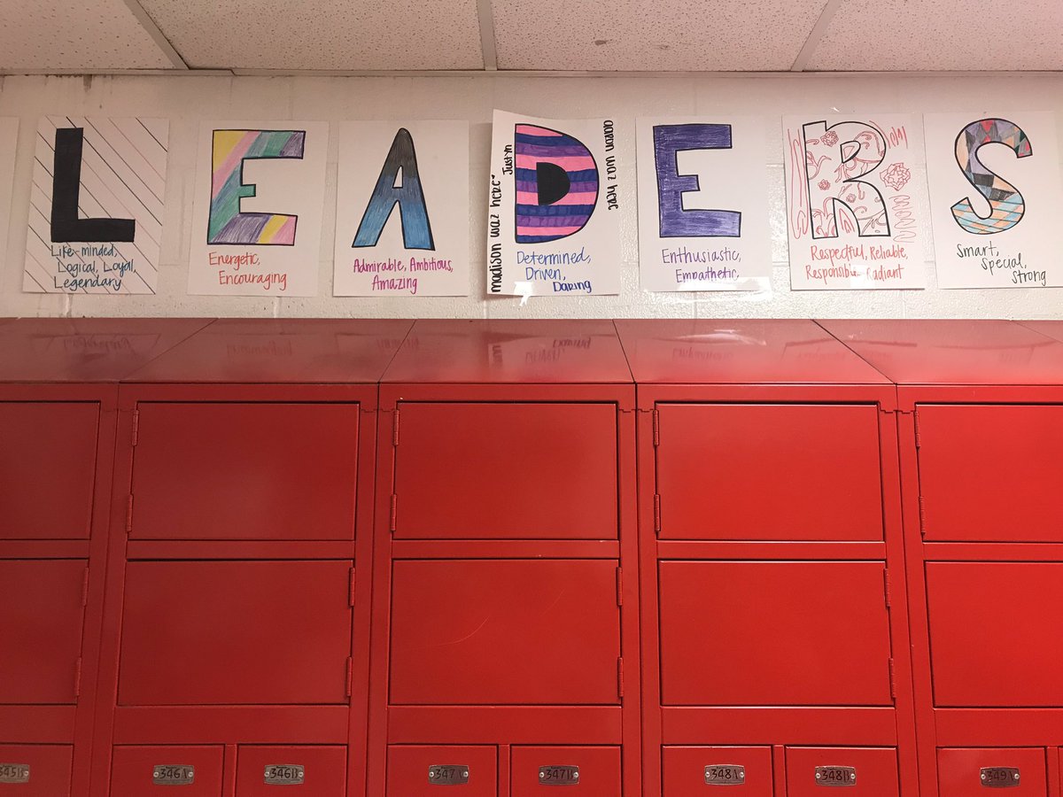 MrsMcCoy_Math's tweet photo. A mini lesson on leadership during CATS club last week led to some new artwork for the hallway! Our Newport wildcats are LEADERS! #lovenewportschools https://t.co/v6r2EVGs9Y