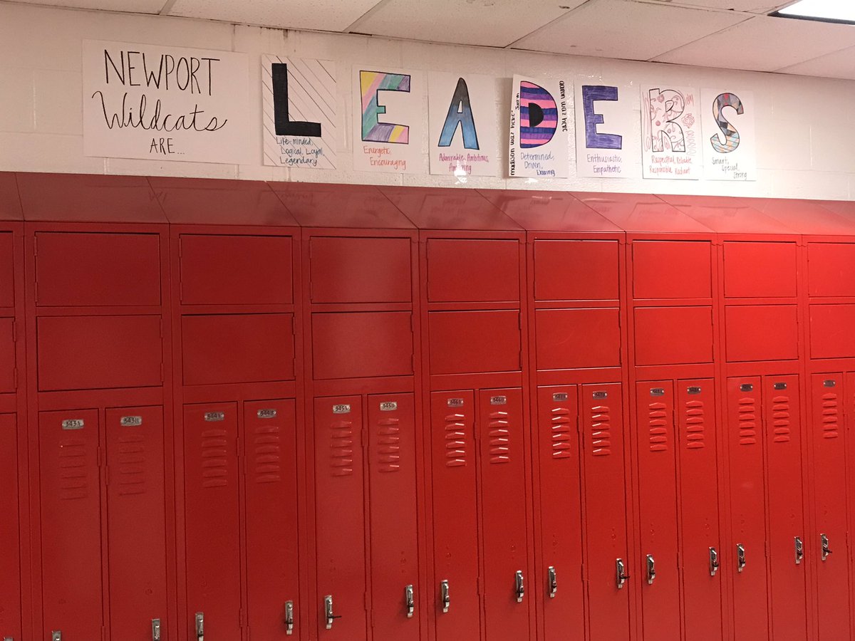 MrsMcCoy_Math's tweet photo. A mini lesson on leadership during CATS club last week led to some new artwork for the hallway! Our Newport wildcats are LEADERS! #lovenewportschools https://t.co/v6r2EVGs9Y
