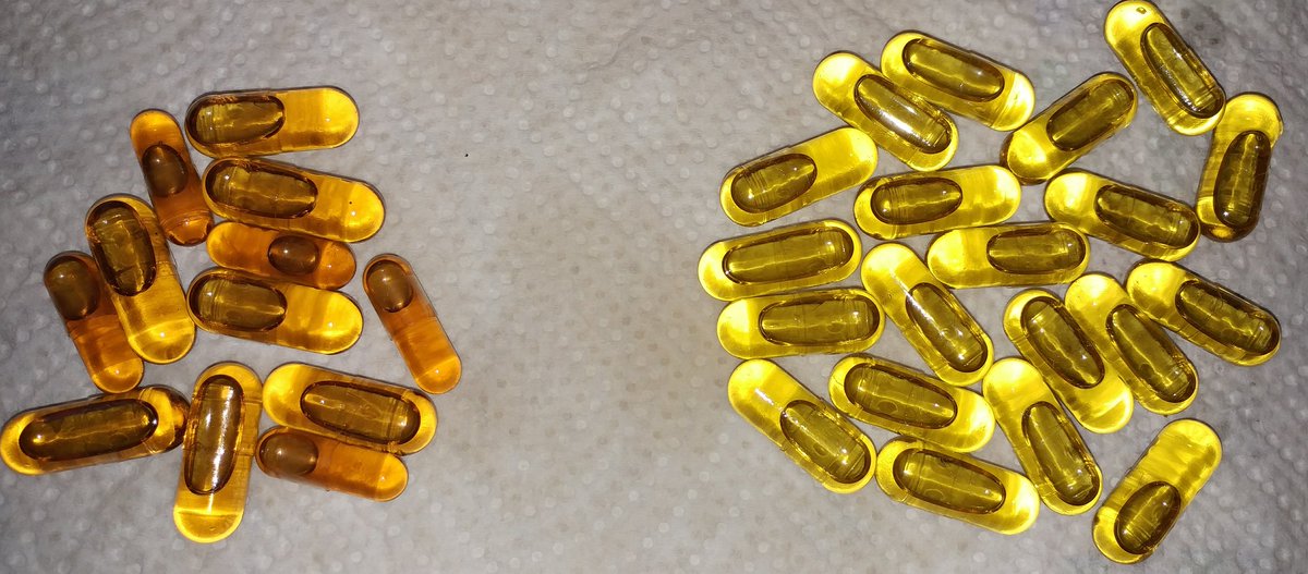 fatdabs4you's tweet photo. Grandaddy Purp on right, White Widow on left. 10 and 20 mg #THC capsules available for dispensaries next week! COA'd and packaged. Take them or open and pour over food for strain specific tastes👄 https://t.co/tPJhGYhnRz