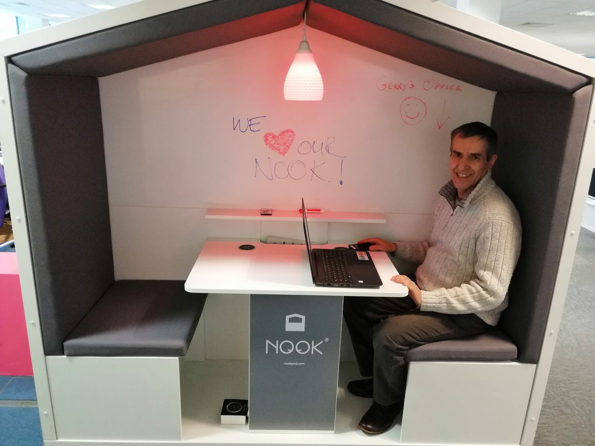 MassMediaDesign's tweet photo. Our business development director Gerry has found his happy space!!! @GROWGreenPark @nookpod https://t.co/PQphgiToNt