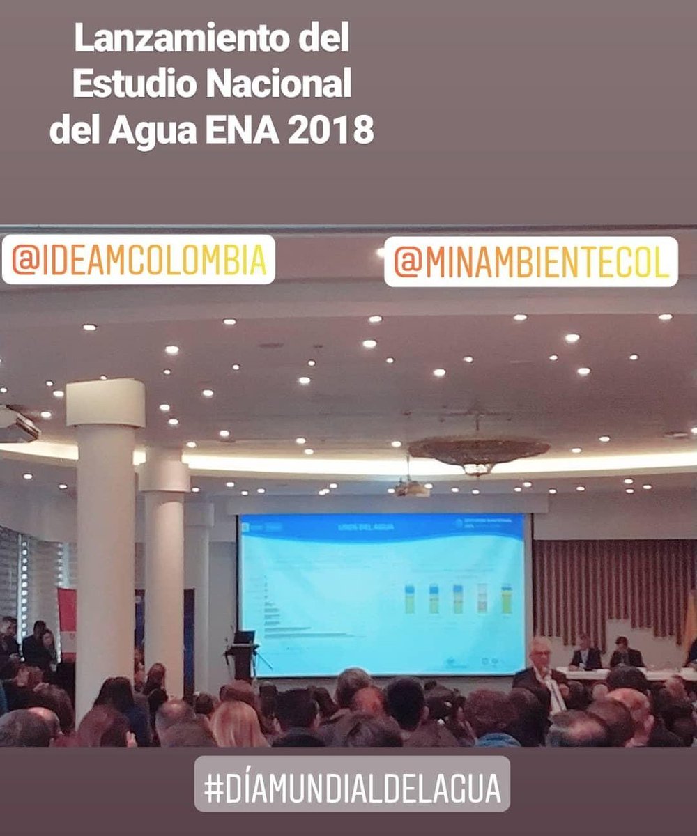 SilviaJuVargas's tweet photo. "Ya no son 310 sino 391 municipios los susceptibles a desabastecimiento del agua en Colombia" Ministro de Ambiente en el lanzamiento del #EstudioNacionaldelAgua #ENA2018 @IDEAMColombia @MinAmbienteCo importante reto de país a propósito del #DíaMundialdelAgua https://t.co/II88X6lf2p