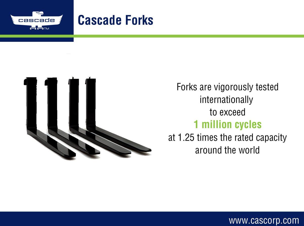 CascadeEurope's tweet photo. Did you know that Cascade forks are tested to exceed 1 million cycles?
Learn more about Cascade forks: https://t.co/r3TAXTrYWD

#cascadeforks #materialhandling https://t.co/bGPpA8Cy3V