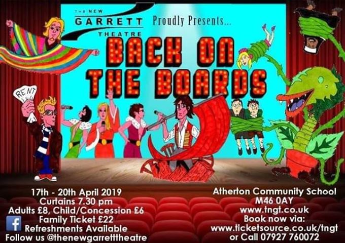 AthertonSLS's tweet photo. Looking for something to do over the Easter period?  

Come Join @thenewgarretttheatre &amp; help them celebrate being 'Back on the Boards' @AthertonSLS 

Show your support and Book easily online now at https://t.co/kttZfQbWiu https://t.co/9ahC8jqOti