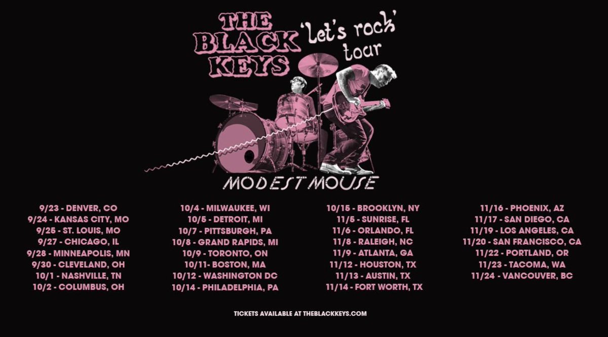 modestmouseband's tweet photo. Buckle the fuck up! Tickets are on sale now for our 2019 tour with @TheBlackKeys 

https://t.co/50qiZGF5kk https://t.co/LBweswQ5Cx