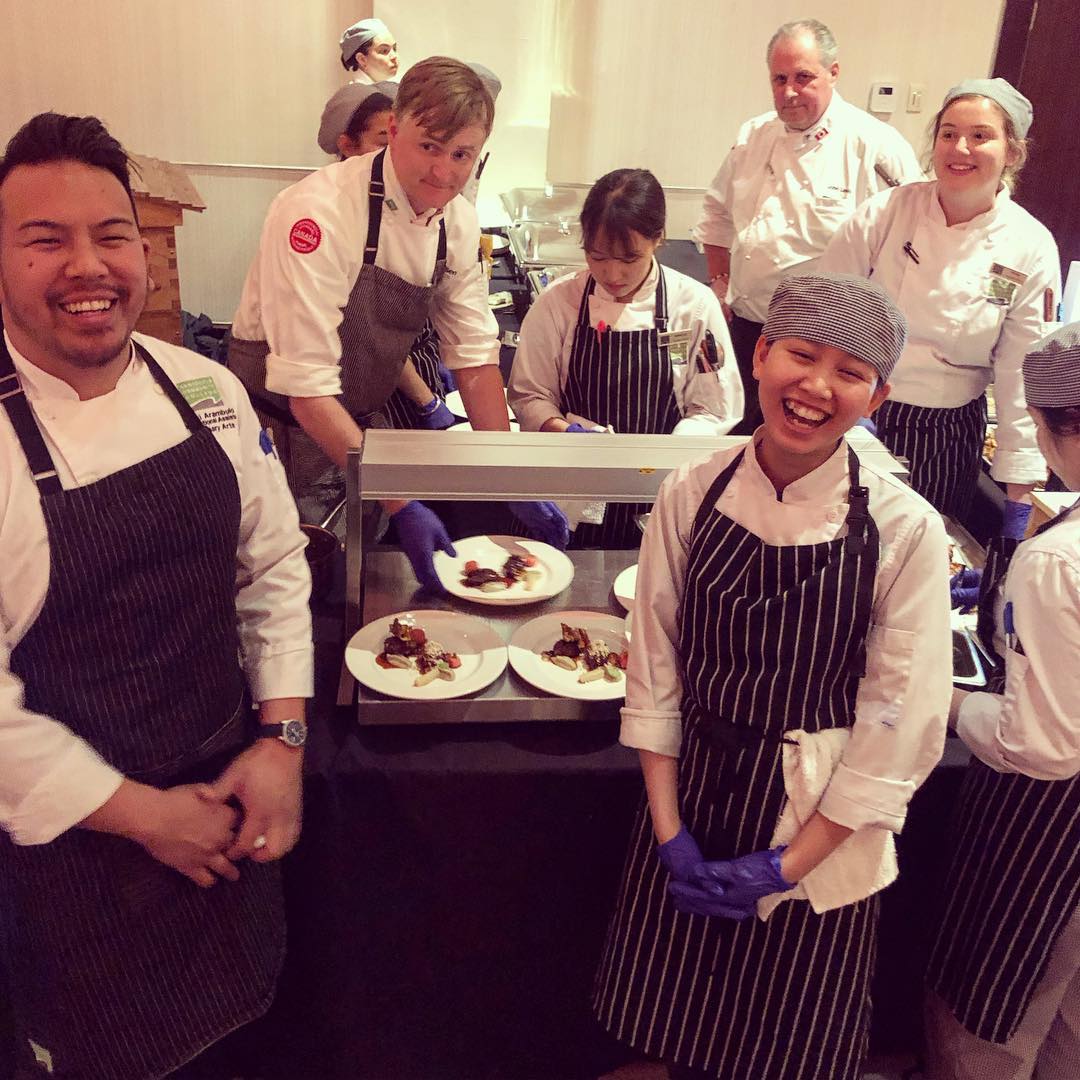 myVCC's tweet photo. Congratulations to the @VCCCulinaryArts team who competed in the #HealthyChefBC competition @HyattVancouver Wednesday night 👏 We brought home the Best Dessert Award with this Rhubarb bar 🎉 🍾 Well done team! #BCPMA19 #BCHC19 @BCProduceBC @vccalumni https://t.co/OMUwvXA8wt