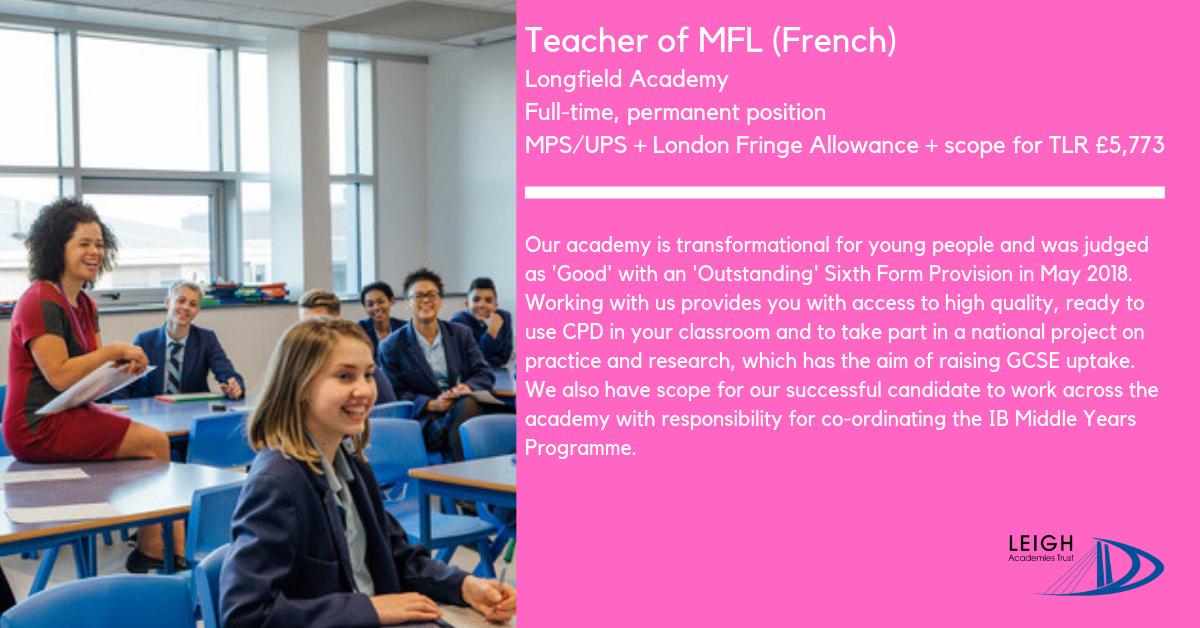 LA_Longfield's tweet photo. For more information and to apply: https://t.co/9TQK0ps4Yx

#TeacherofMFL #MFLteacher #Teacheroffrench #Frenchteacher #Longfield #Dartford #Gravesend #Kent #Jobsinkent https://t.co/ynQ8MW93h6