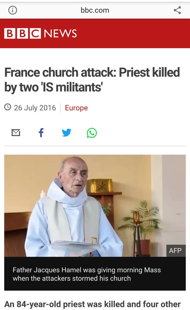 ARedheadRants's tweet photo. @CityNews Wonder if this will cause a #VisitAChurch campaign? It didn't back in 2016 when a priest was beheaded but you know fvck Christians #VisitAMosque https://t.co/pqqTtYnPZm