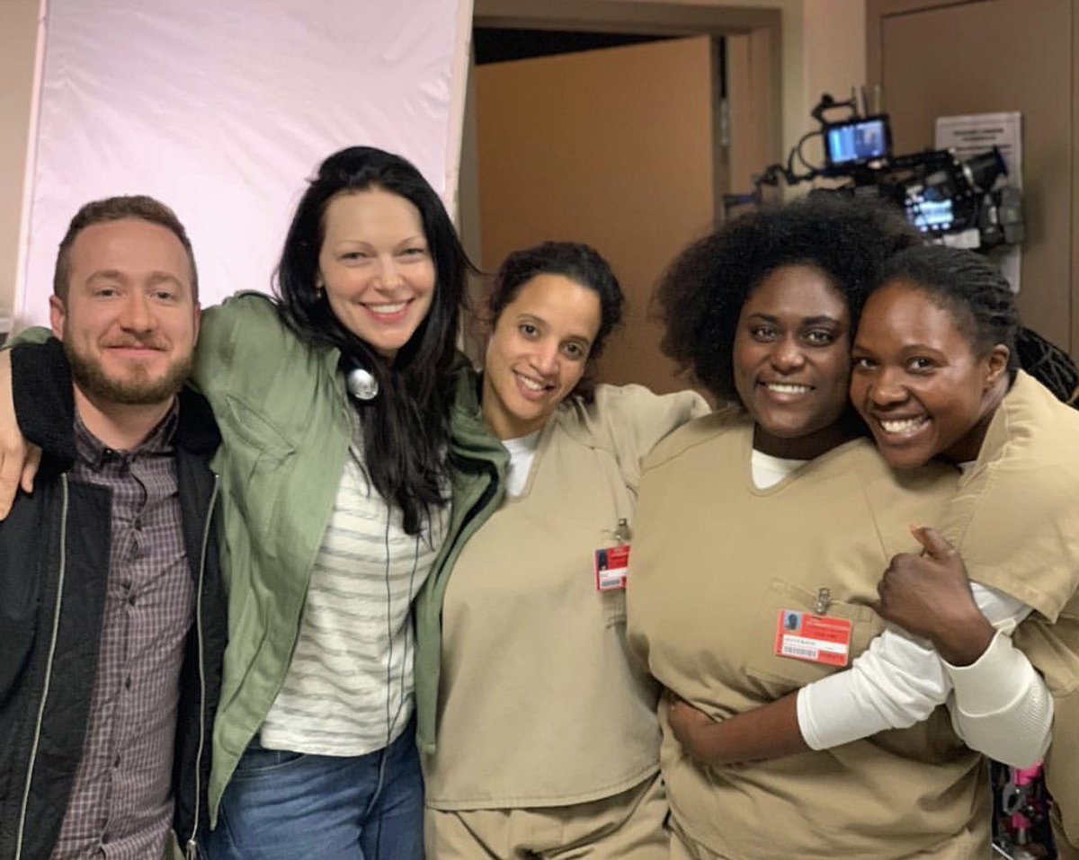 LauraPrepon's tweet photo. I had a great time directing my episode of #OITNB this season thanks to my amazing team! #orangefamily Can’t wait for you guys to see it. #FemaleFilmmakerFriday https://t.co/b6EpqZdq2I