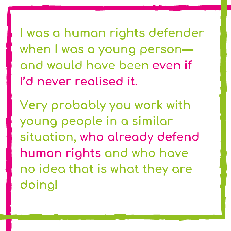 ScotDefenders's tweet photo. When she was a teenager, @Sus_Hunter20 had no idea she was a #HumanRightsDefender. 

Now, she wants Scotland's youth workers to help the young #HumanRightsDefenders of today realise that is indeed what they are: https://t.co/yXZwa18W46 https://t.co/OL2sEfdT6O