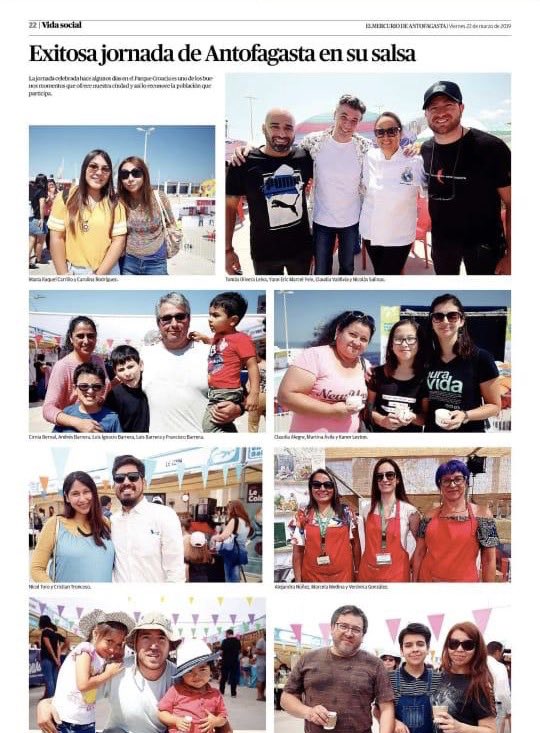 antofaensusalsa's tweet photo. Muchas gracias @mercurioafta por su constante apoyo a nuestra Fiesta Gastronómica !@aguas_antof @corfochile @sercotec_cl @sacha_razmilic  @hotel_antofagasta @inacap_antofa @inacap_oficial @creoantofagasta @nisalinas @pabloensusalsa @Lachimba_antofa @TOLChef @YannYvin @lakbrashik https://t.co/E72NqHz8I1