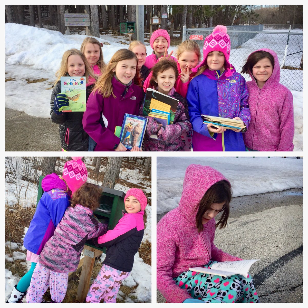 SusanTegen's tweet photo. Restocking the @SuamicoElem Little Library just in time for SPRINGBREAK! Thx to these helpful 3rd graders, who also scored some good books to get started right away!! 🌸📚🤗#suamicoreads #hssdliteracy #welovetoread #HappySpring2019 https://t.co/hvoaNVfiYy