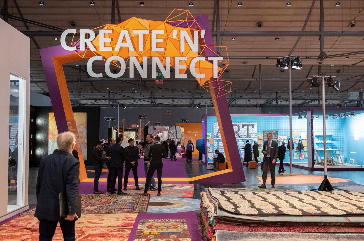 thedomotex's tweet photo. ✨The Framing Trends area at #DOMOTEX 2019 was just incredible. Exhibitors, artists, and design students interpreted the keynote theme #CREATENCONNECT in their extraordinary projects. https://t.co/bQXKD3s2Lo