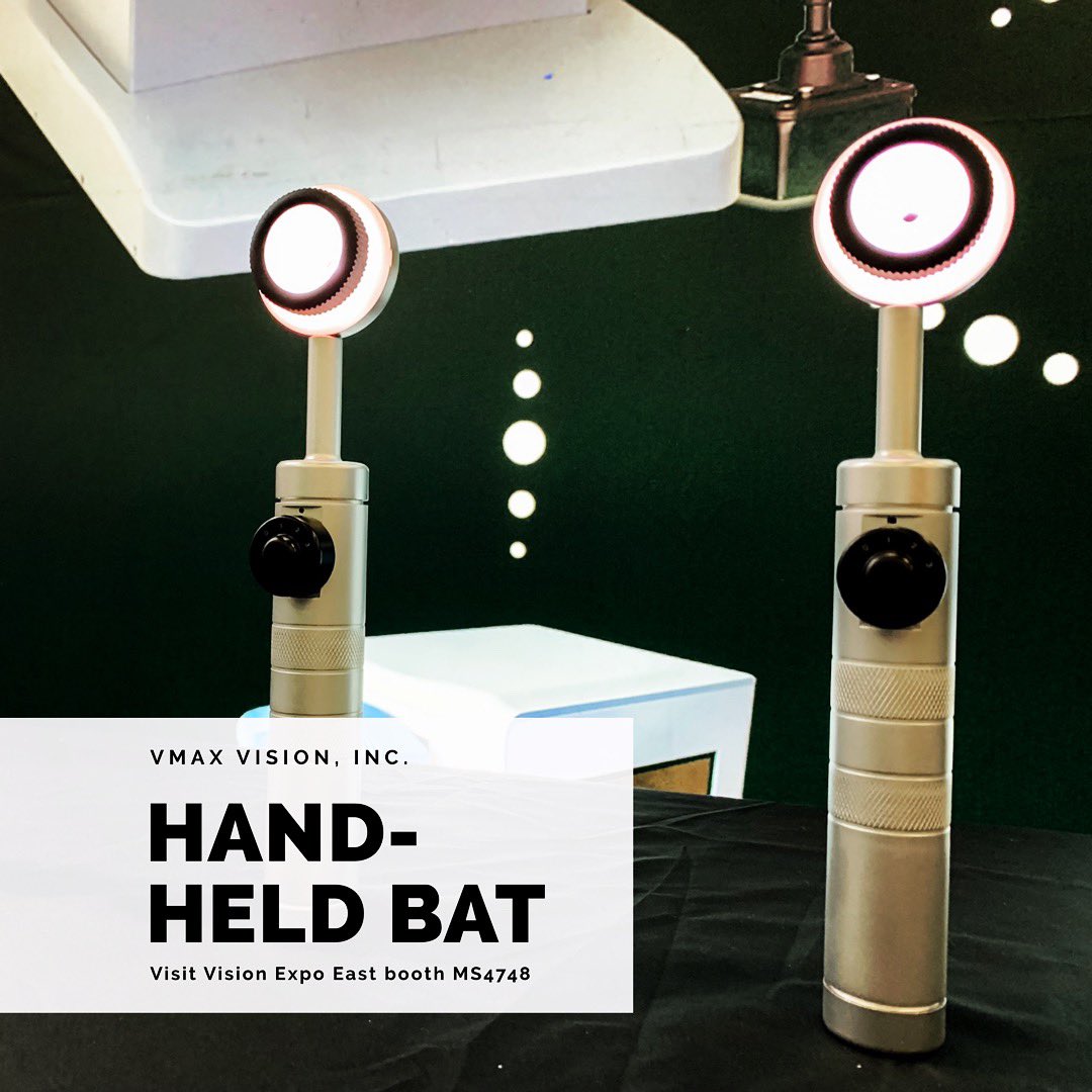 VmaxVisionInc's tweet photo. Introducing our NEW hand-held BAT test! Visit us at Vision Expo East Booth MS4748 to see what our show special is! 

#glasses #eyewear #newyorkcity #sunglasses #optometry #eyedoctor #eyecare #optometrist #ny #visionexpo #eyes #eyeglasses #doctors #visionexpoeast #vmaxvisioninc https://t.co/Mu2KwgJRVs