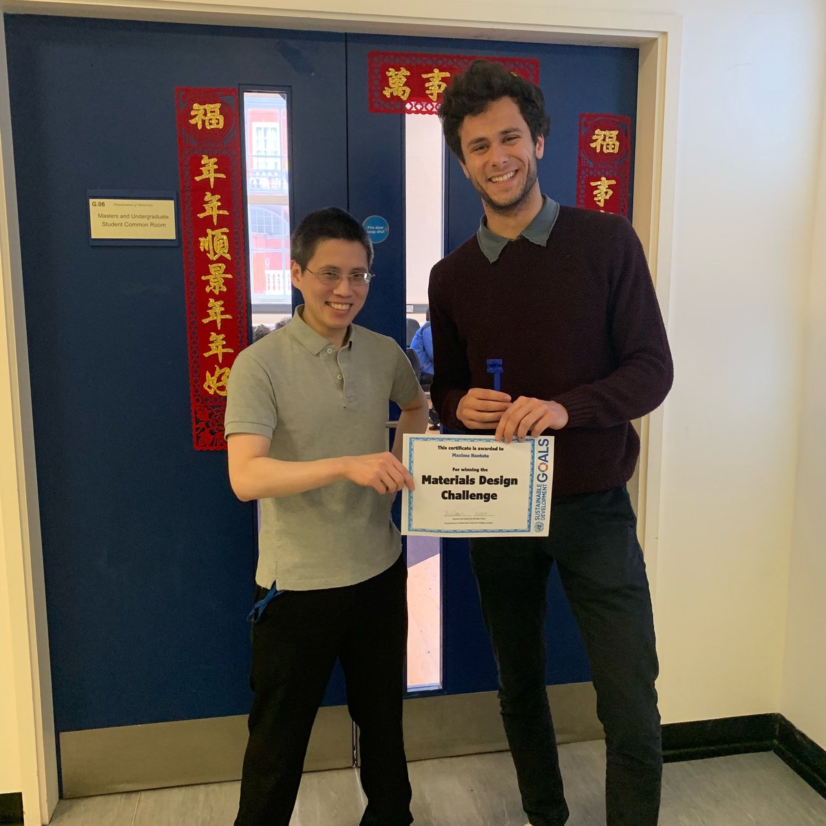 mat_soc's tweet photo. Congratulations to Maxime for winning the Materials Design Challenge! https://t.co/W3XVORwg4F