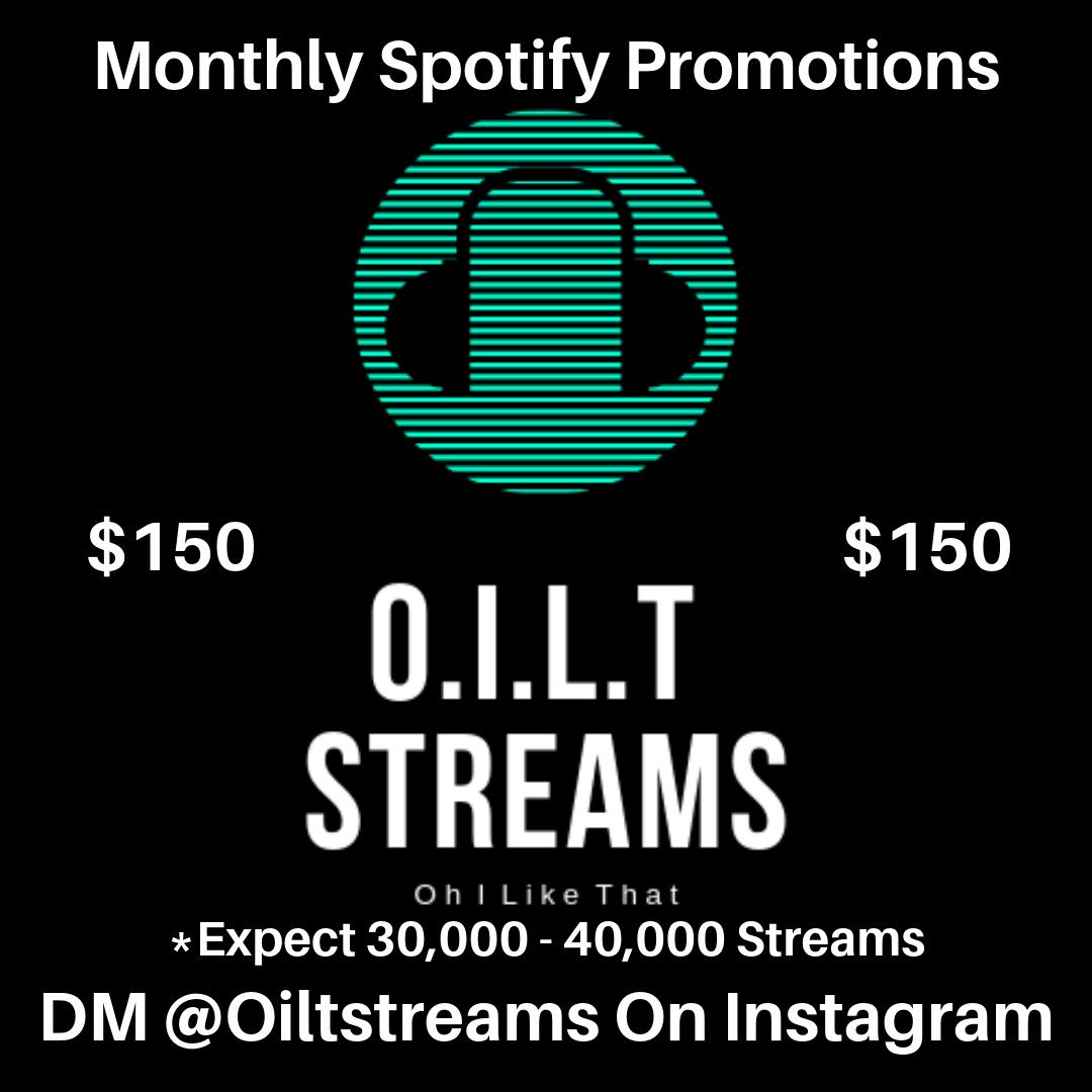 OiltStreams's tweet photo. Grow your listeners on Spotify Now! 
#spotify #spotifyplaylist #musicpromo #streaming #hiphop #trending #playlists #streams #marketing https://t.co/5PJnUdayoK