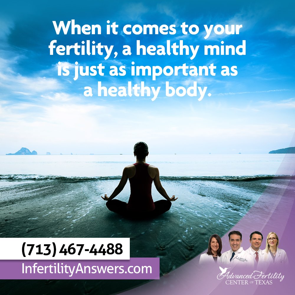 AdvFertilityTX's tweet photo. When it comes to your #fertility, a #healthy mind is just as important as a healthy body. AFCT partners w/ Lisanne Wellness Center to bring you the Fertile Mind &amp; Body Experience, which helps mental and physical health to boost the chances of #IVF success. https://t.co/n4sJw9jk4z https://t.co/J6GTQHnuu0