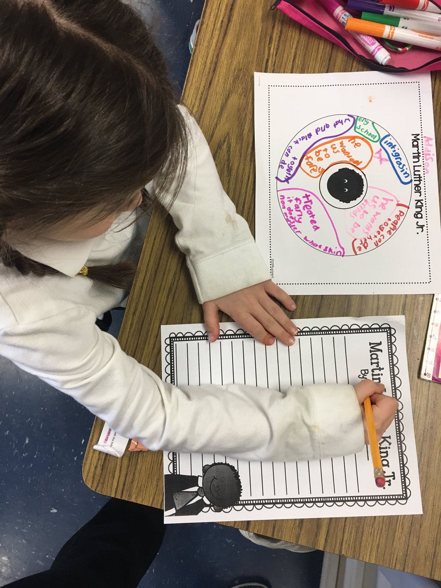 MOptie's tweet photo. Ss use #circlemaps to help plan for writing about MLK to end our text study using Martin’s Big Words. @ThinkingMaps #RoyBulls #D83Shines https://t.co/POGteOhvNf