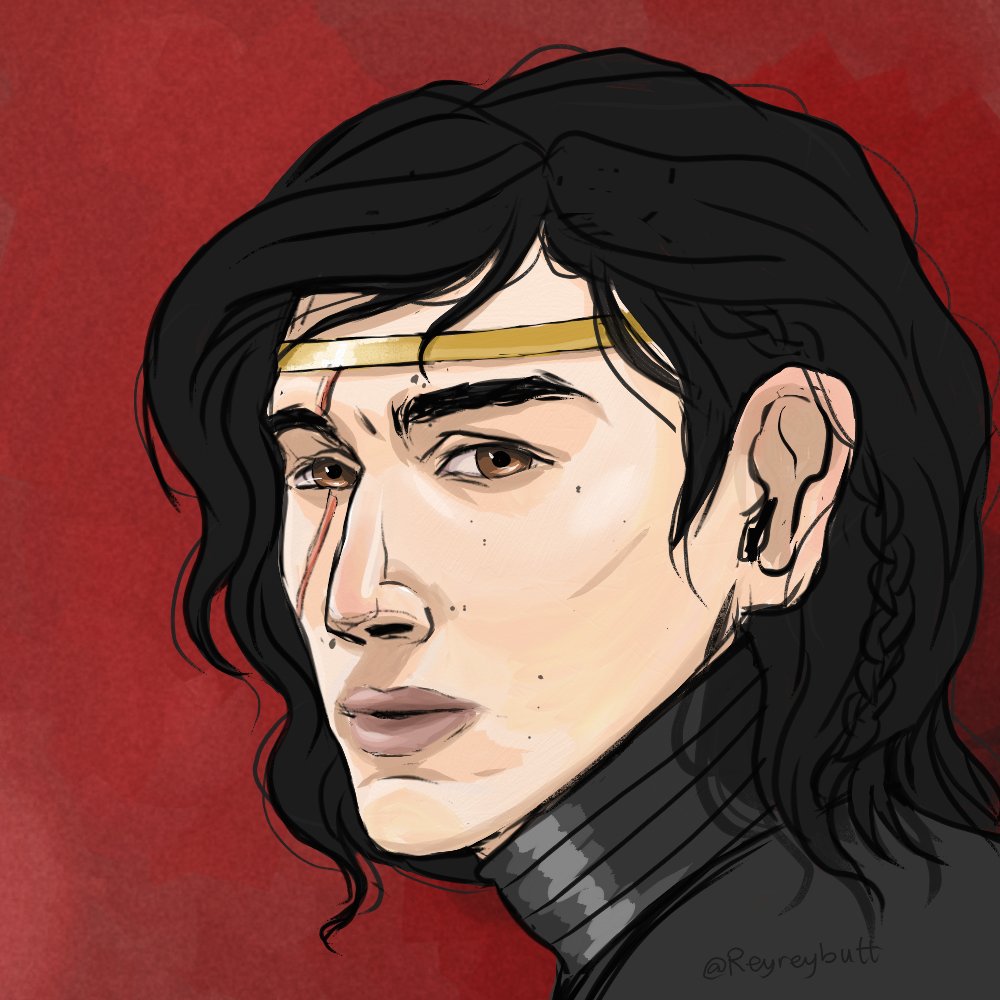 ReyreyButt's tweet photo. It's portrait day for the Emperor and Empress of the Neo Galactic Empire. Kylo was not prepared. 

speedpaint of #Reylo AU #Renperor and #Reypress (?) https://t.co/UY4Xk2PncK
