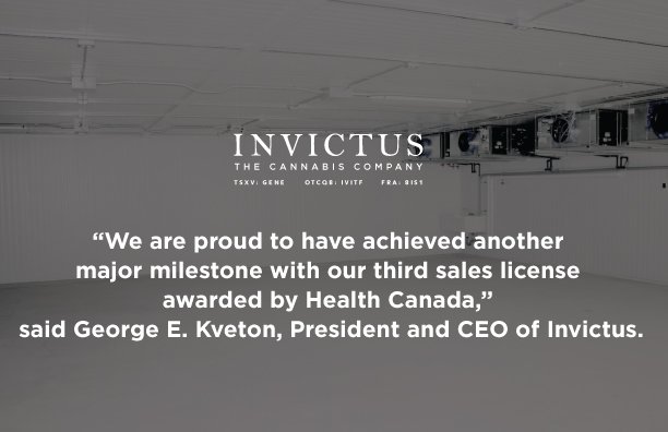 Invictus_MD's tweet photo. Another major milestone with our third sales license for AB Labs. #CannabisCommunity #cannabiscanada #CannabisNews #investingnews https://t.co/rb6gqhFnrk https://t.co/1Wj2YizxVi