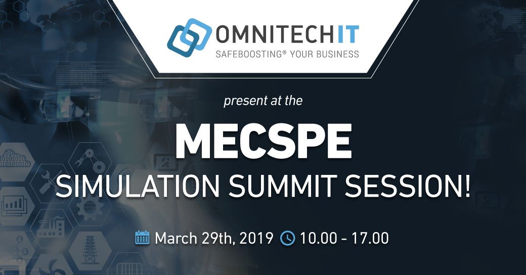 omnitechit's tweet image. On March 29th, #OMNITECHIT will showcase at the #MECSPE 2019 in the Simulation Summit Session. omnitechit.eu/news/ @CelaniSilvia and @MaurizioMilazzo will share @omnitechit consolidated experience in Digital Transformation and Digital Innovation for the Industrial field.