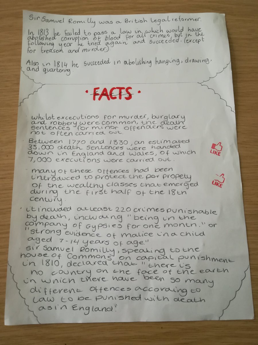 Fantastic homework from year 9s on the bloody code! Well presented and informative. Some new information I've not read before as well #alwayslearning #stayteachable @Priorycsa @chames32