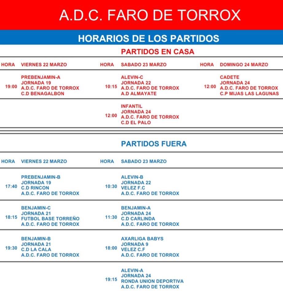 FaroTorrox's tweet image. 📅 Muchos partidos. Muchas ilusiones. 

Partidos interesantes que se juegan este fin de semana en nuestro #MunicipalDeSanRoque !
#FaroTorrox