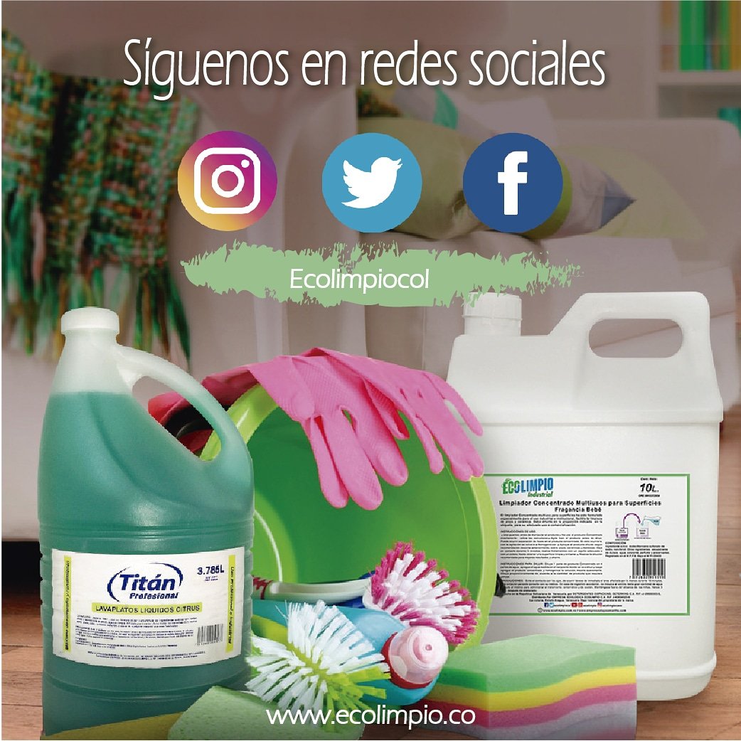 Ecolimpiocol's tweet photo. Manténgase informad@ de todas las novedades de Ecolimpio.  Síguenos en las redes sociales y visita el portal web  https://t.co/WHopqU3OSz 

#colombia #ventasonline #ventascolombia #ventasmedellin #medellin #ventascali #ventasalmayor #cali #bogota https://t.co/oC5P5kkOtj