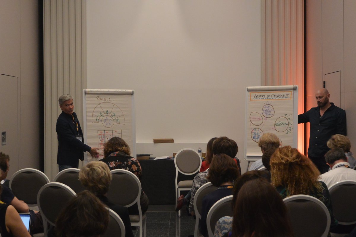 EMCCFrance's tweet photo. « Mutation, humanisation et contribution de nos entreprises futures » par Paul Pyronnet et Lionel Calderini, un des ateliers de ce jour au #ColloqueEMCC France! https://t.co/ZQwsTKkpag