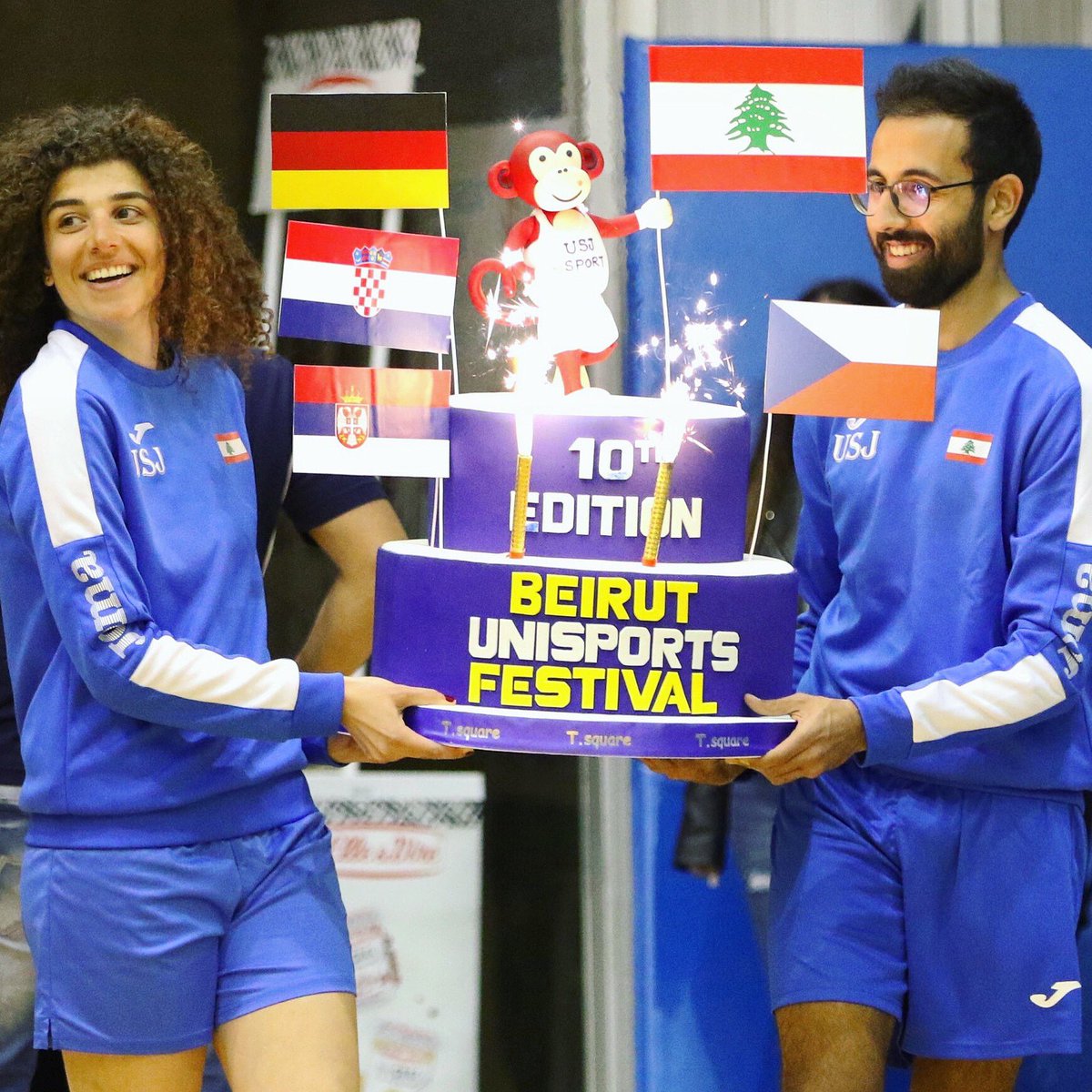 USJLiban's tweet photo. افتتحت جامعة القديس يوسف النسخة العاشرة من مهرجان بيروت الرياضي الجامعي العالمي بمشاركة ألف رياضي من لبنان، صربيا، كرواتيا، ألمانية والجمهورية التشيكية
#BUF_USJ #USJSport https://t.co/p5wQGFrhZF