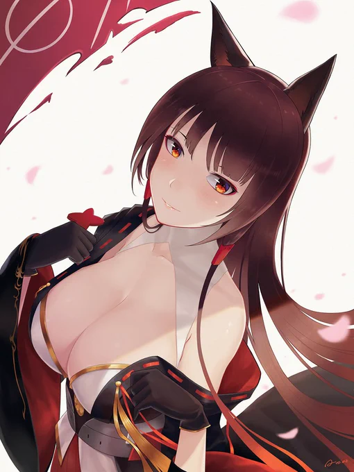 赤城 #アズールレーン #巨乳 #赤城(アズールレーン) #狐娘 #獣耳 #極上の乳 #女の子 #碧蓝航线 #魅惑の谷間 #おっぱい https://t.co/7fva1ZlSks 