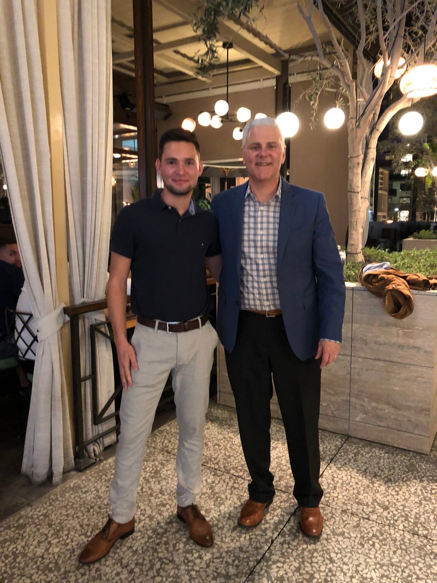 don_bossi's tweet photo. In LA for @FIRSTLA Regional I had dinner w/ FIRST alum Anthony Daly, who started @RoboLyonOff, the 1st French @FRCTeams, after discovering FIRST during 9th grade study abroad in WA. This year, he's studying marketing &amp; business @UCLA. Great example of #FIRSTalumni going places. https://t.co/a0nb5GN09L