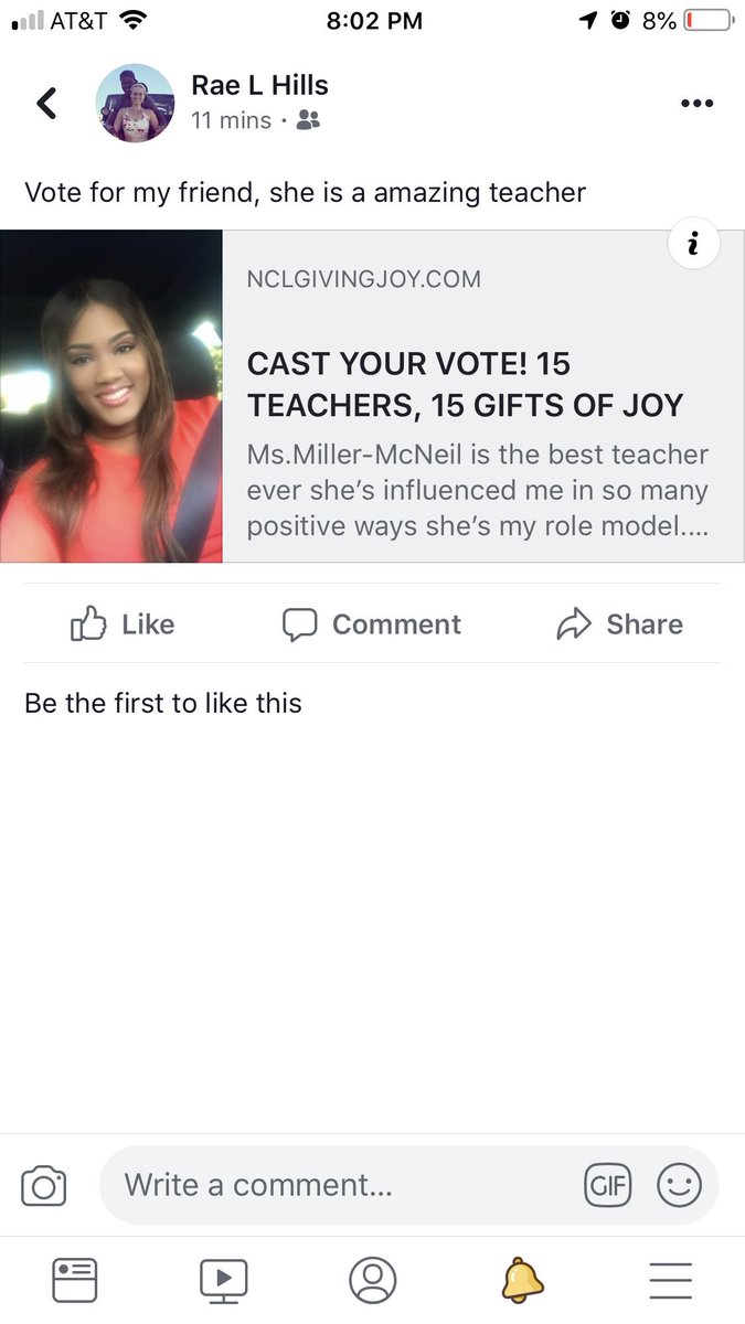 AvidSligh's tweet photo. Okay everyone I have until April 12th to get my votes in. I have 993 friends on my list. Just click once and vote and help me get there. Not only do I win a cruise but I win $15,000 that goes towards my school. With the limited funds my school has this can be a blessing. https://t.co/XKKo4FjjYL