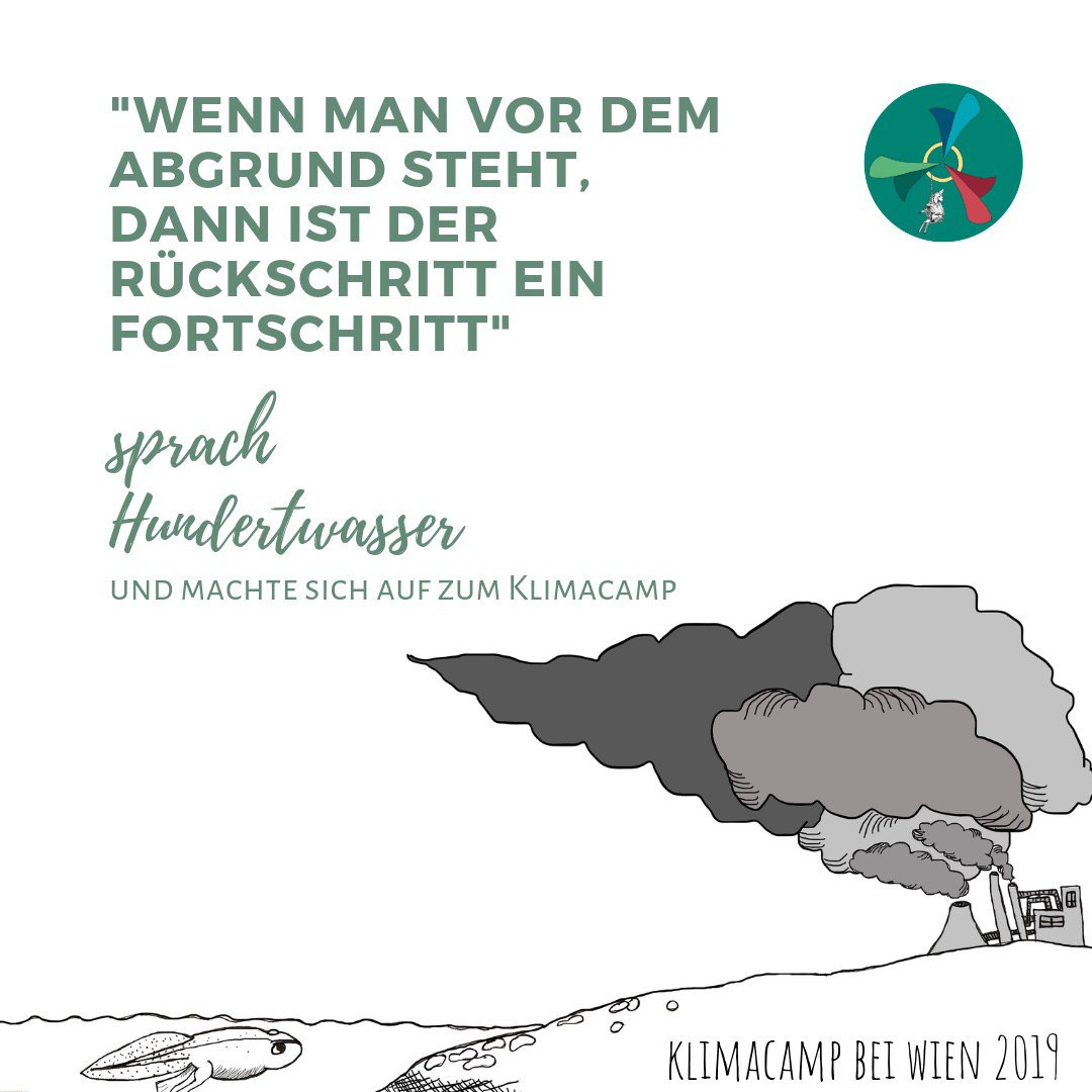Klimacamp_at's tweet photo. #Weltwassertag: Wir sind wie Wasser. Wir schwimmen nicht im Strom! #Klimagerechtigkeit ist der Strom! Schon Hundertwasser wusste das und forderte mehr Rückschritte. Also: #Fortschritt

#ClimateCalling #FridaysForFurture #Degrowth #Klimacamp2019 #climatestrike #WorldWaterDay https://t.co/3kaIM8mCI0