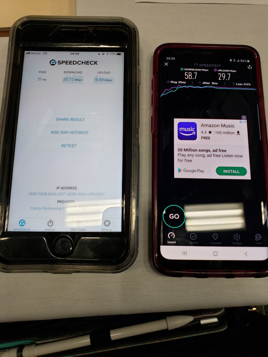 At the CPS science fair @ IIT.  @TMOBILE UPLINK almost as fast as the other guys DL. 😁😁