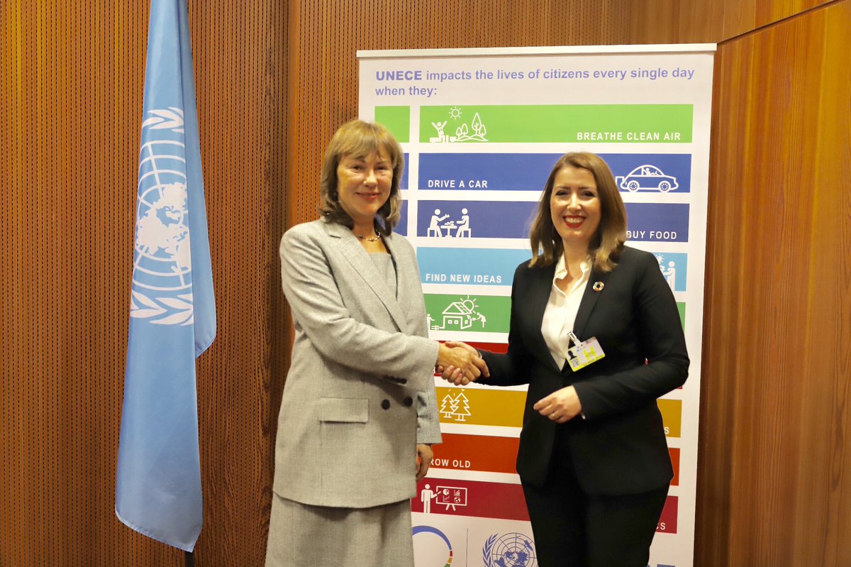 GManastirliu's tweet photo. Great meeting w/Olga Algayerova, UNECE Executive Secretary and Under-Secretary General. We discussed about the @AlbGov efforts in #reducing inequalities and supporting vulnerable groups, as a driver of sustainable #development.
#RSFD2019🇺🇳
#SDGs
#Agenda2030 https://t.co/GQ0z2YRfPy