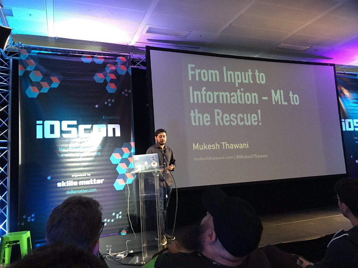 maniksach's tweet image. Awesome talk by @MukeshThawani on ML and iOS at #iOSCon