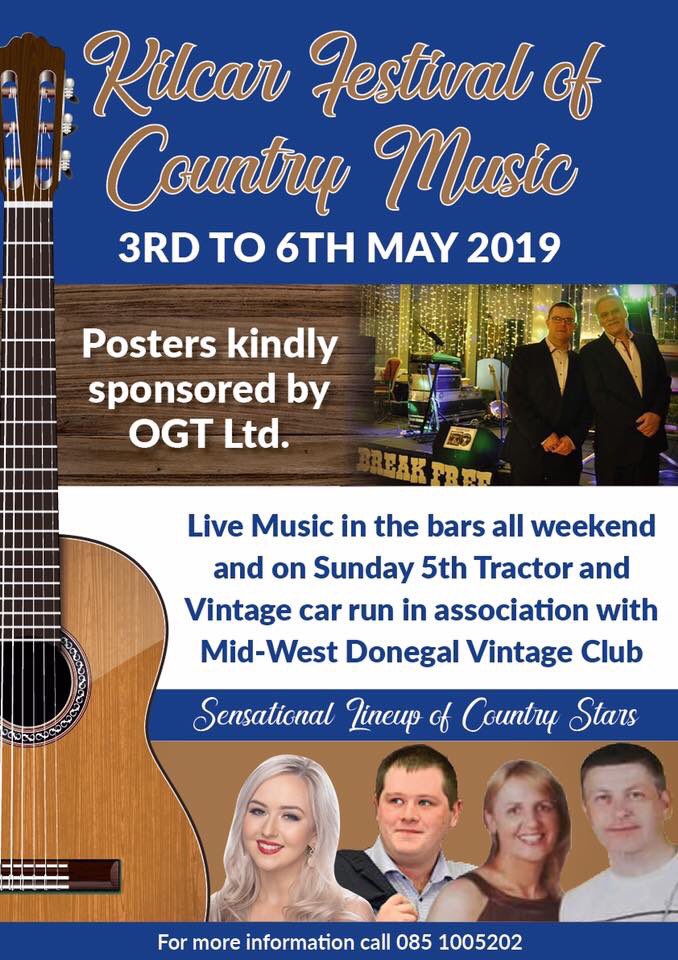 Great lineup of fantastic singers and performers for our annual country music festival, Kilcar, Co.Donegal Thanks to our sponsor OGT LTD. #CountryMusic #Donegal #Ceol #GlórTíre #DiscoverIreland #GoVisitDonegal #Kilcar