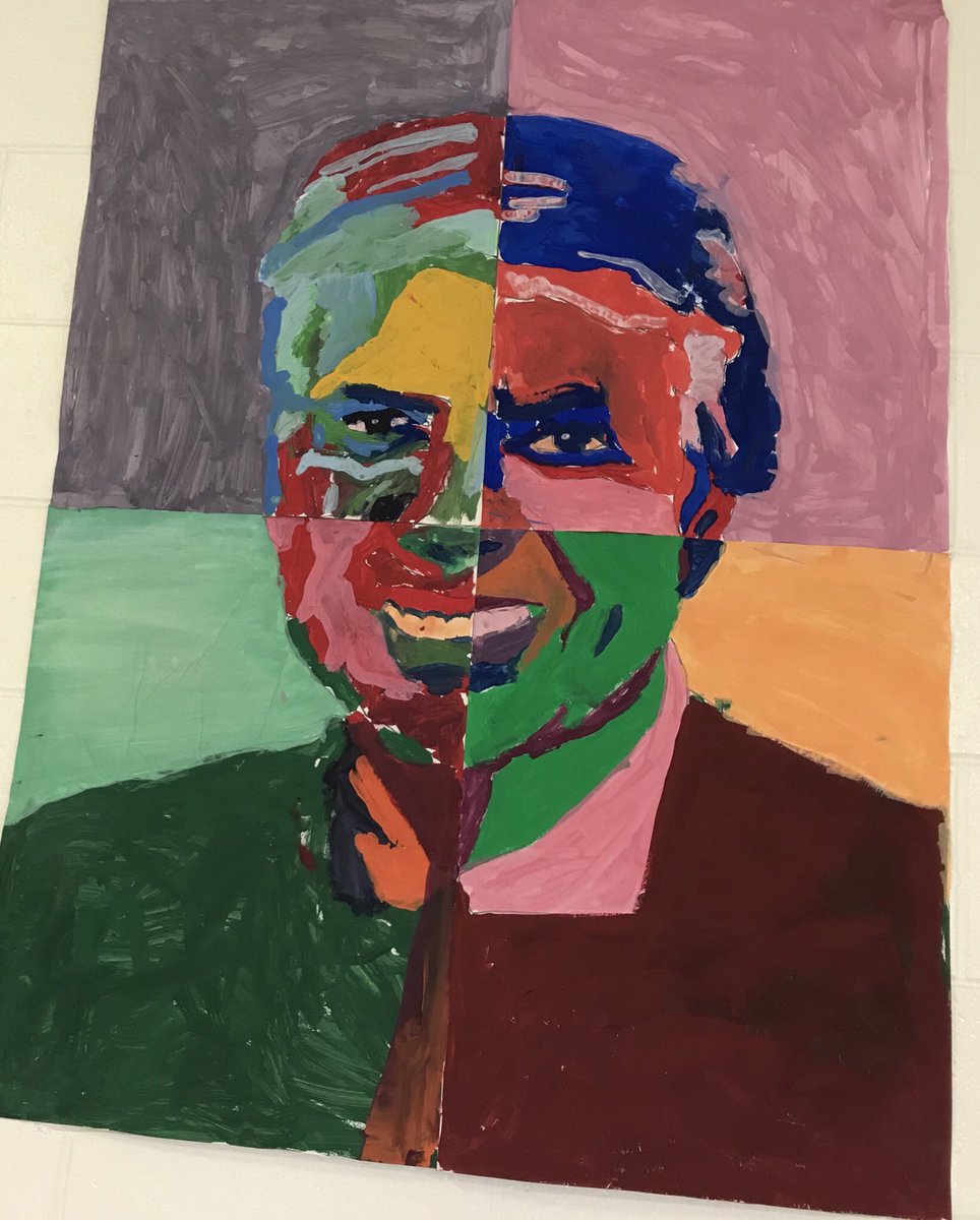 bbmewbourne's tweet photo. MCE’s 2nd Gr Ss & our fabulous Art Teacher-Jeremy Coto- co-create life size portraits of GA Heroes to display for GA On My Mind Expedition #BiggerThanLife #BetterTogetherHenry #Mtcusgrow @MCE_HCS @mcemustang @SocialSt_HCS @karennole @JulezRulez71 @JenniferPiner https://t.co/mOKLBC5dry